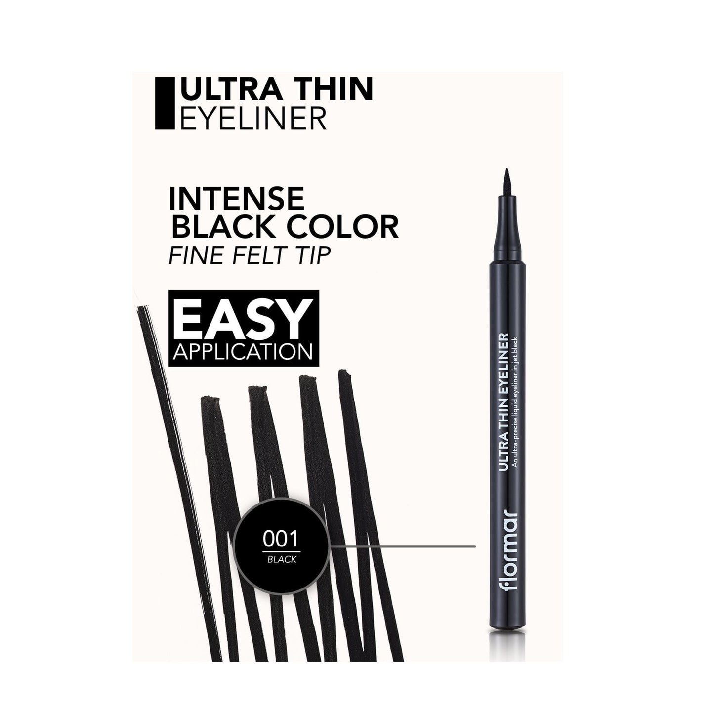 Flormar Ultra Thin Eyeliner Black