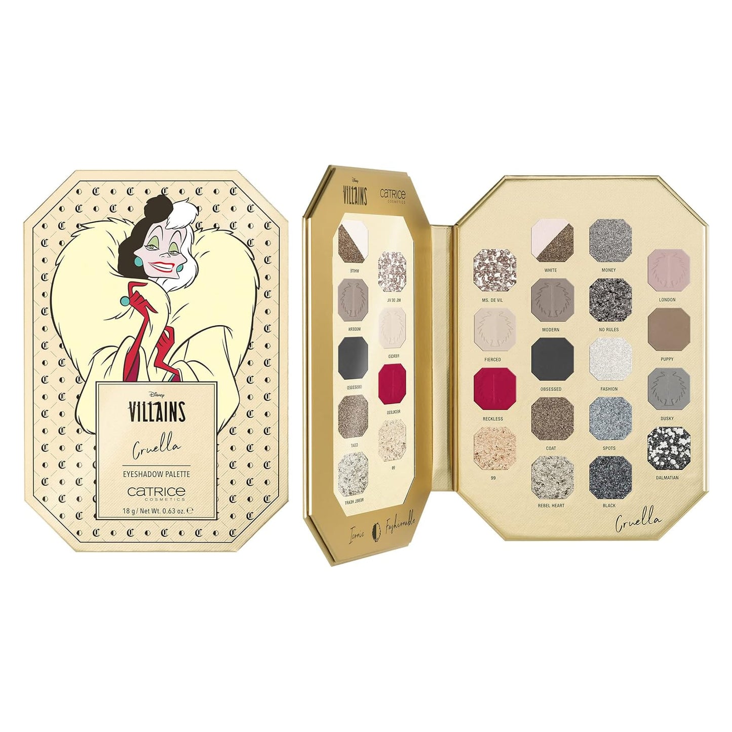 Disney Villains Cruella Eyeshadow Palette 020 Fashion Above All 18g Fashion Above All|18g
