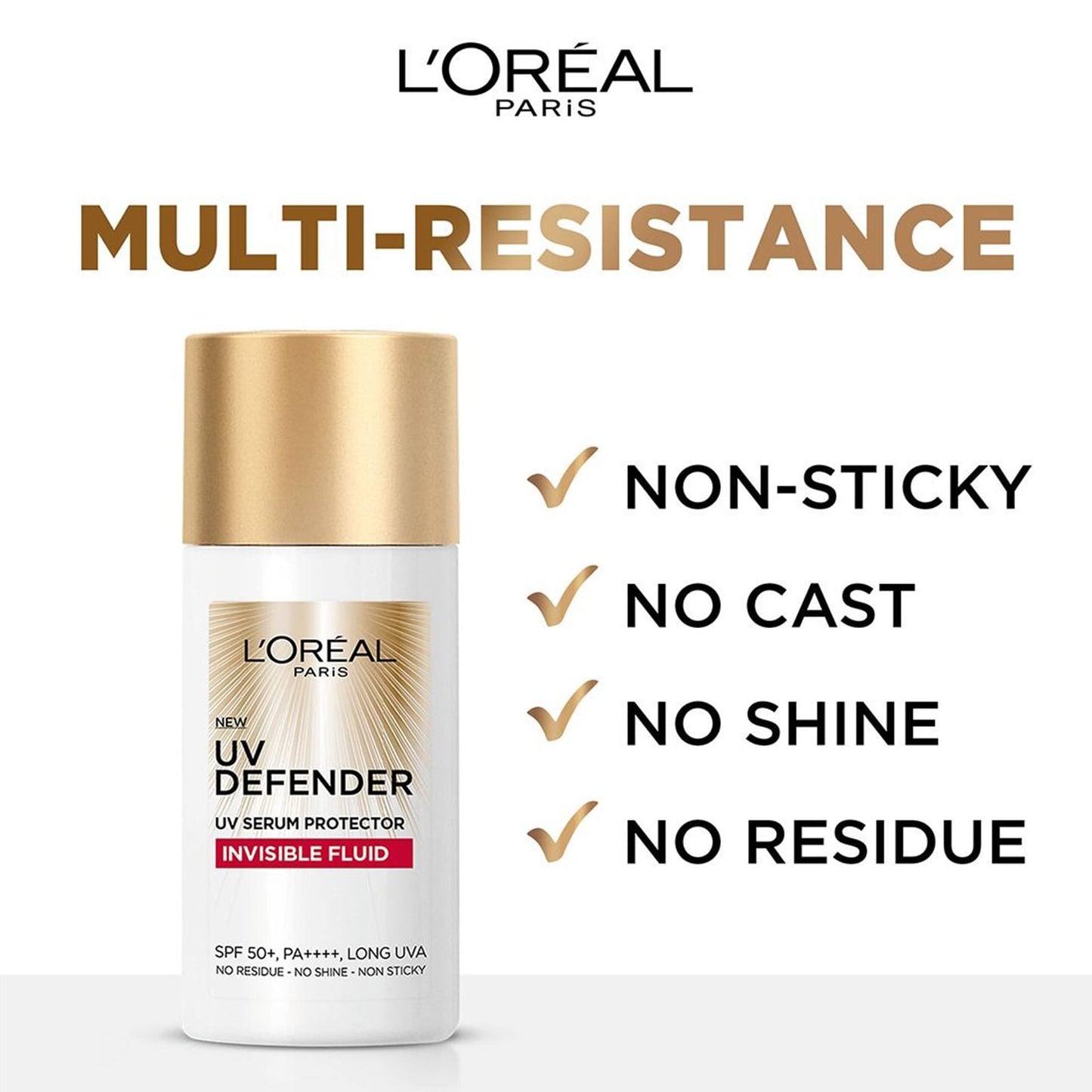 L'Oreal Paris UV Defender Invisible Fluid Sunscreen SPF50+ PA++++ 50ml