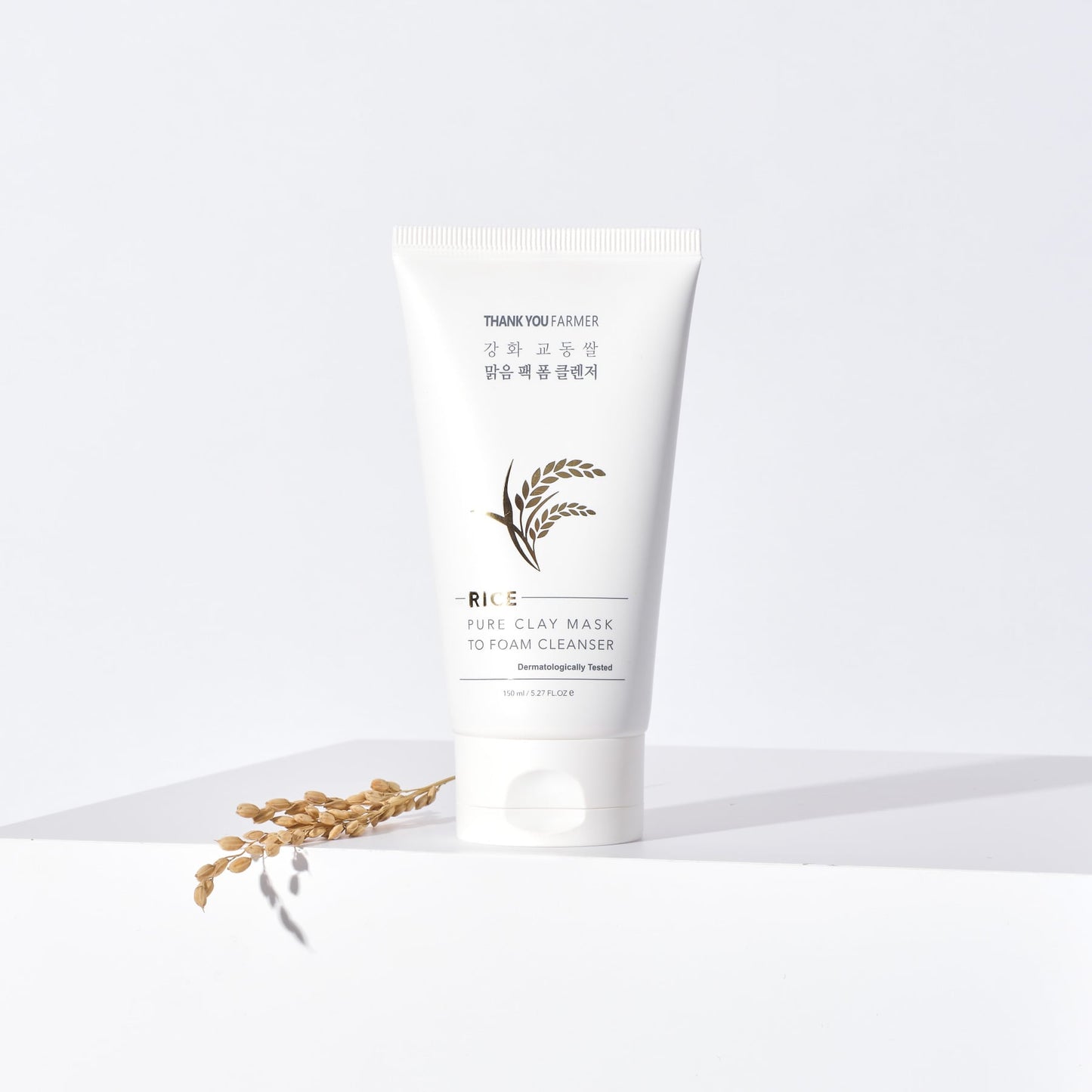 Thank You Farmer Rice Pure Clay Mask to Foam Cleanser 150ml