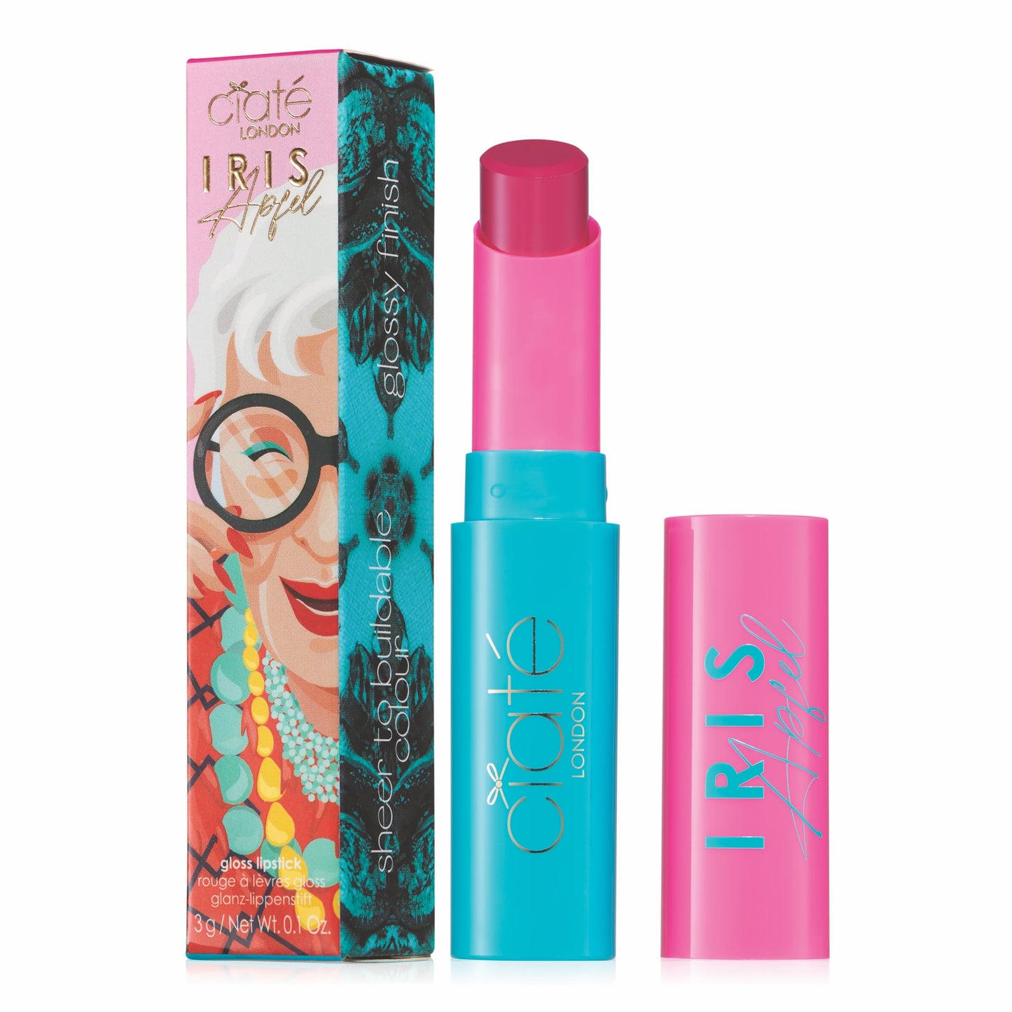 Iris Apfel Creamy Gloss Lipstick 6.5ml Hot Pink|6.5ml