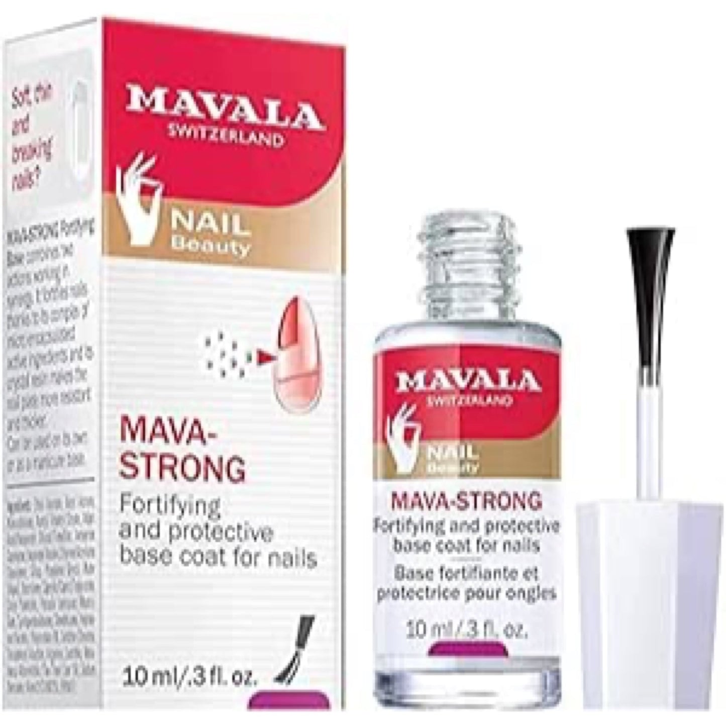Mavala Mava Strong for Nails 10ml | Fortifying and Protective Base Coat for Nails
