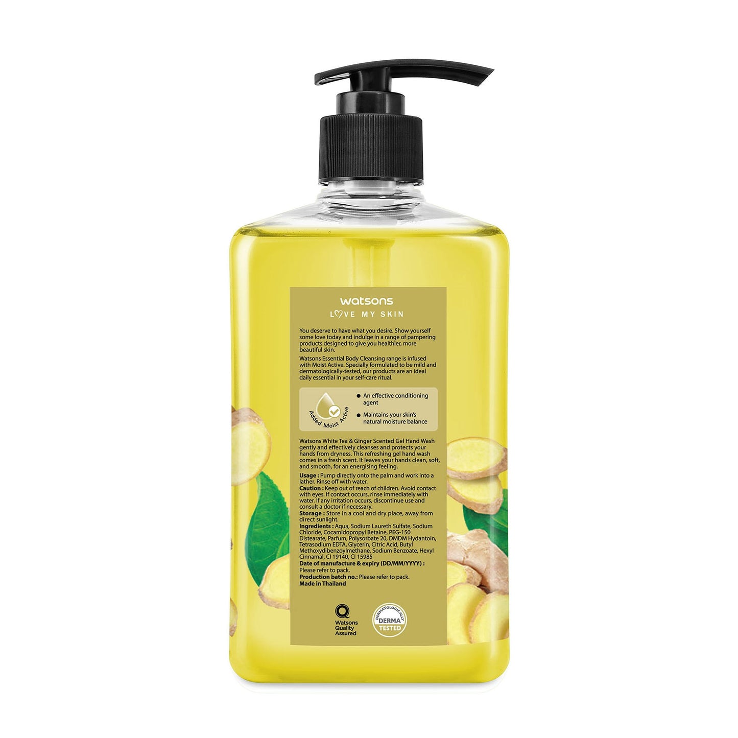 Love My Skin Gel Hand Wash White Tea & Ginger 500ml 500ml