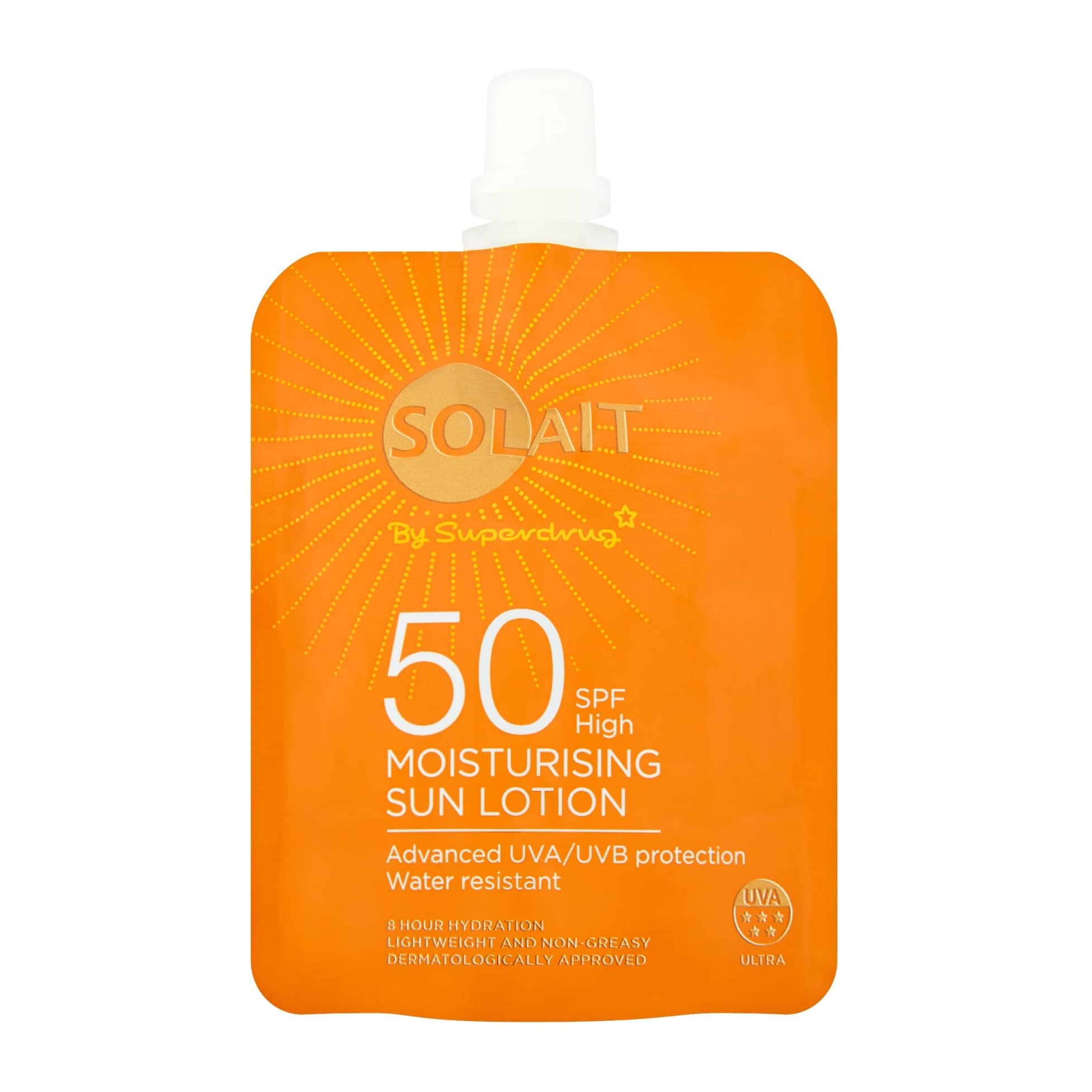 Solait Moisturising Sun Lotion Cream Pouch SPF50 50ml Watsons