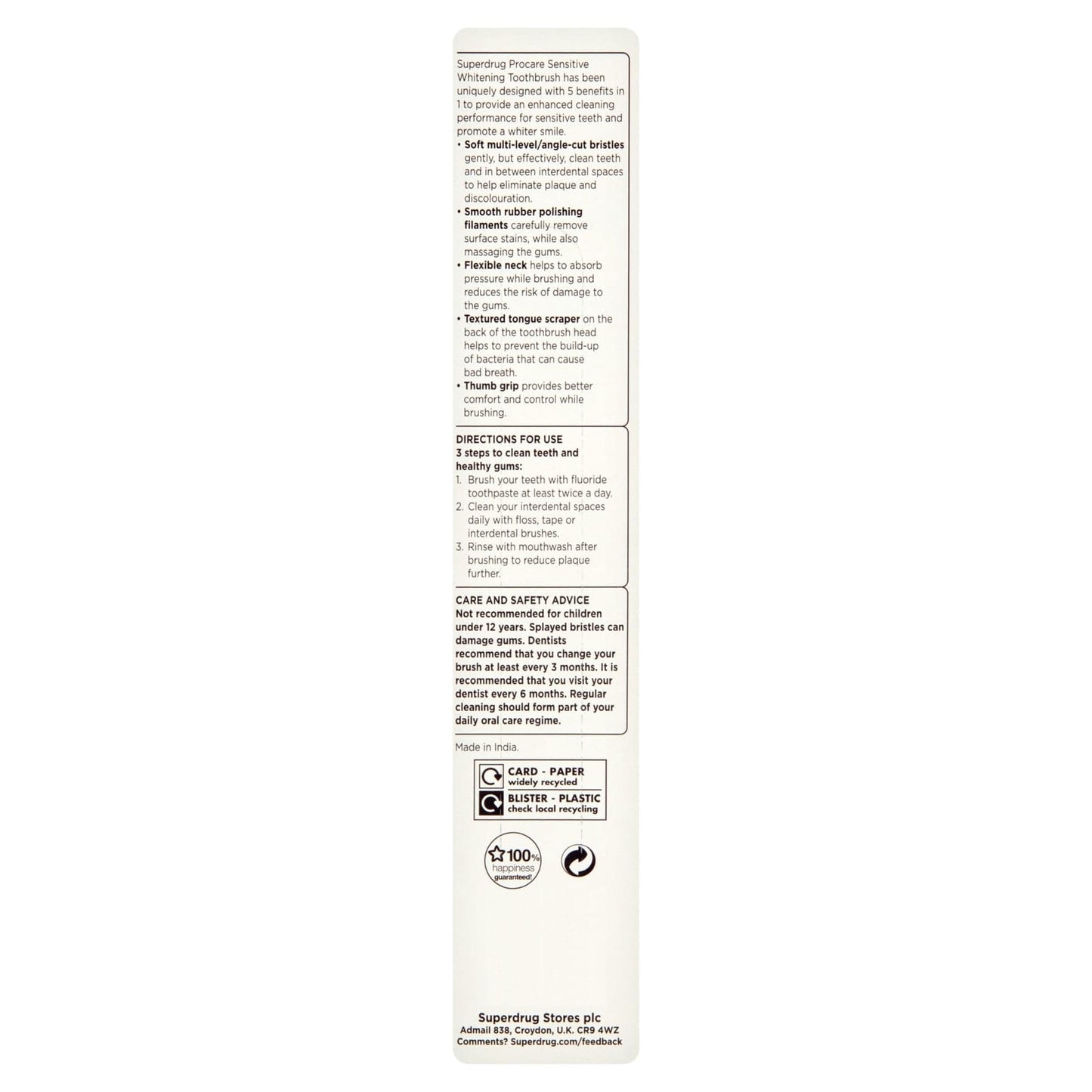 Pro Care 5-in-1 Sensitive Whitening Toothbrush Soft 1pc