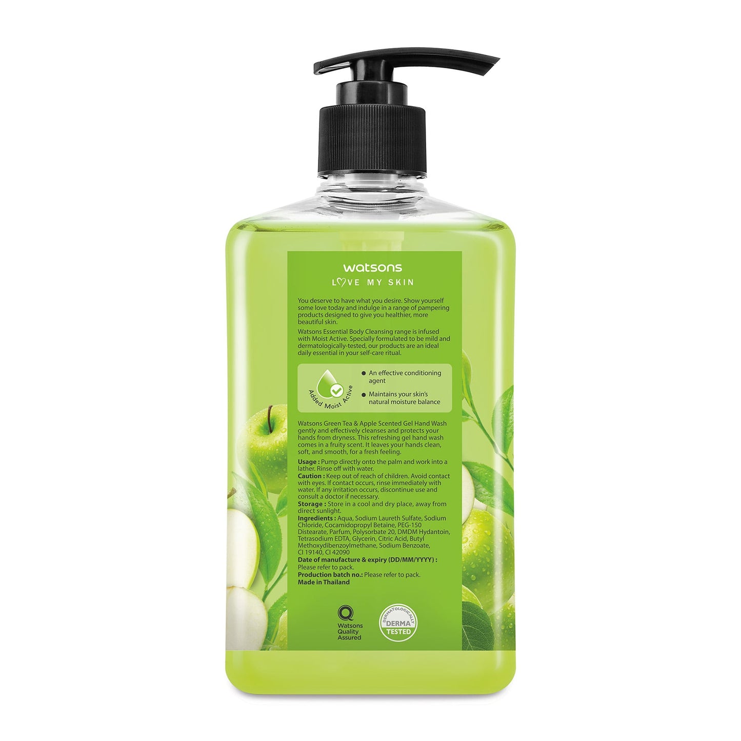 Love My Skin Gel Hand Wash Green Tea & Apple 500ml 500ml
