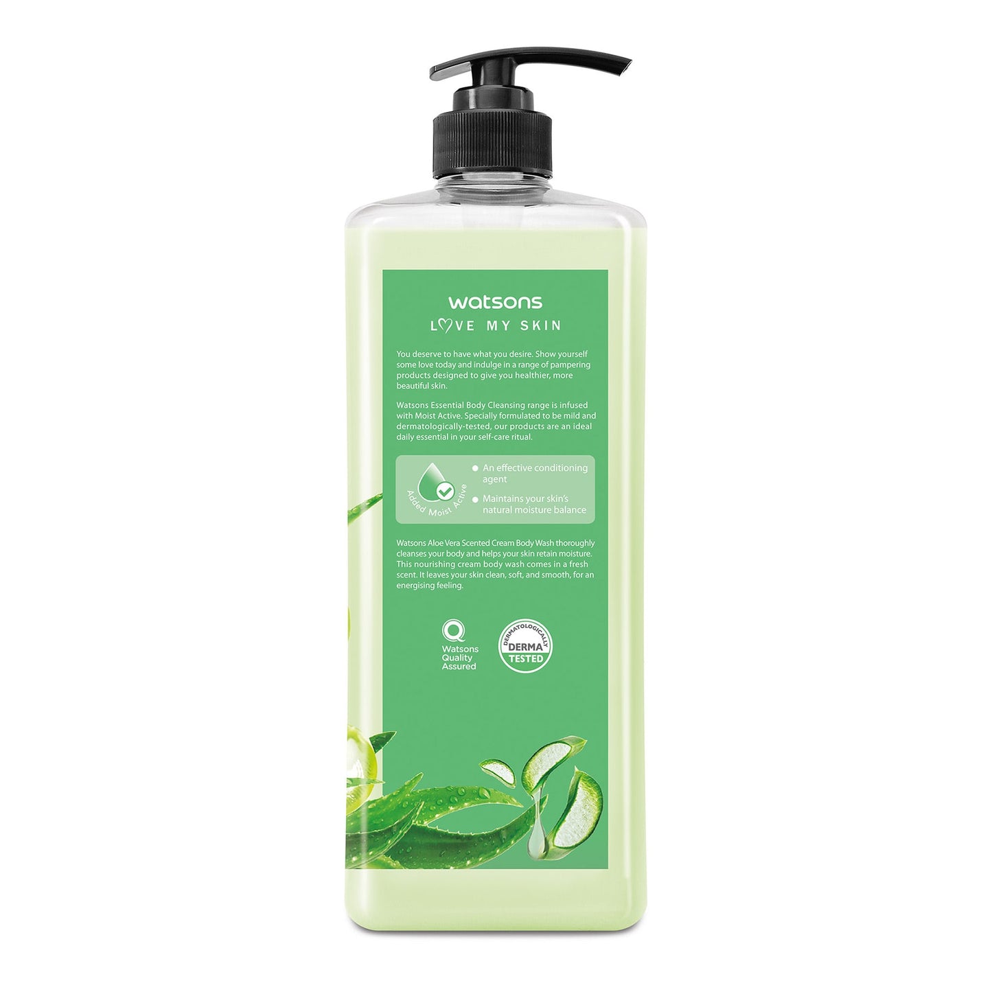 Love My Skin Softening & Moisturising Cream Body Wash Aloe Vera 1l 1L