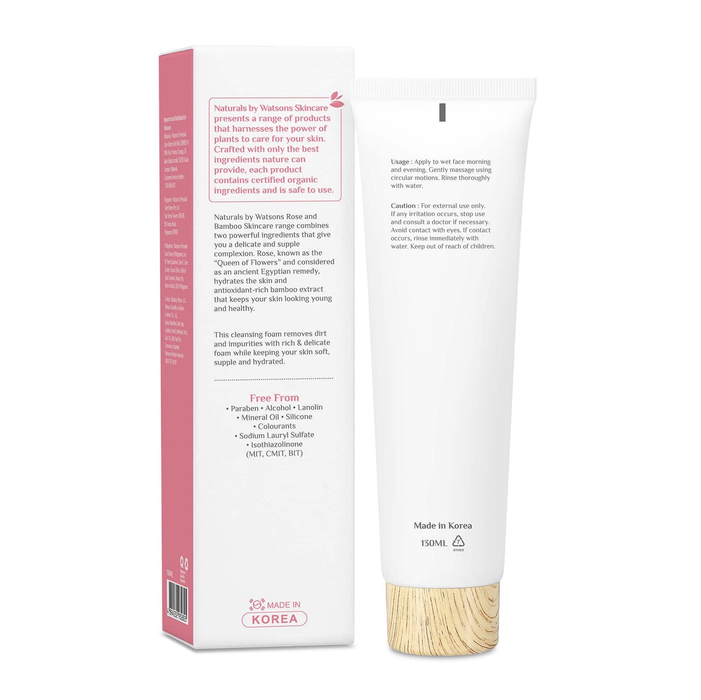 Hydrating Foam Cleanser Rose & Bamboo 130ml 130ml