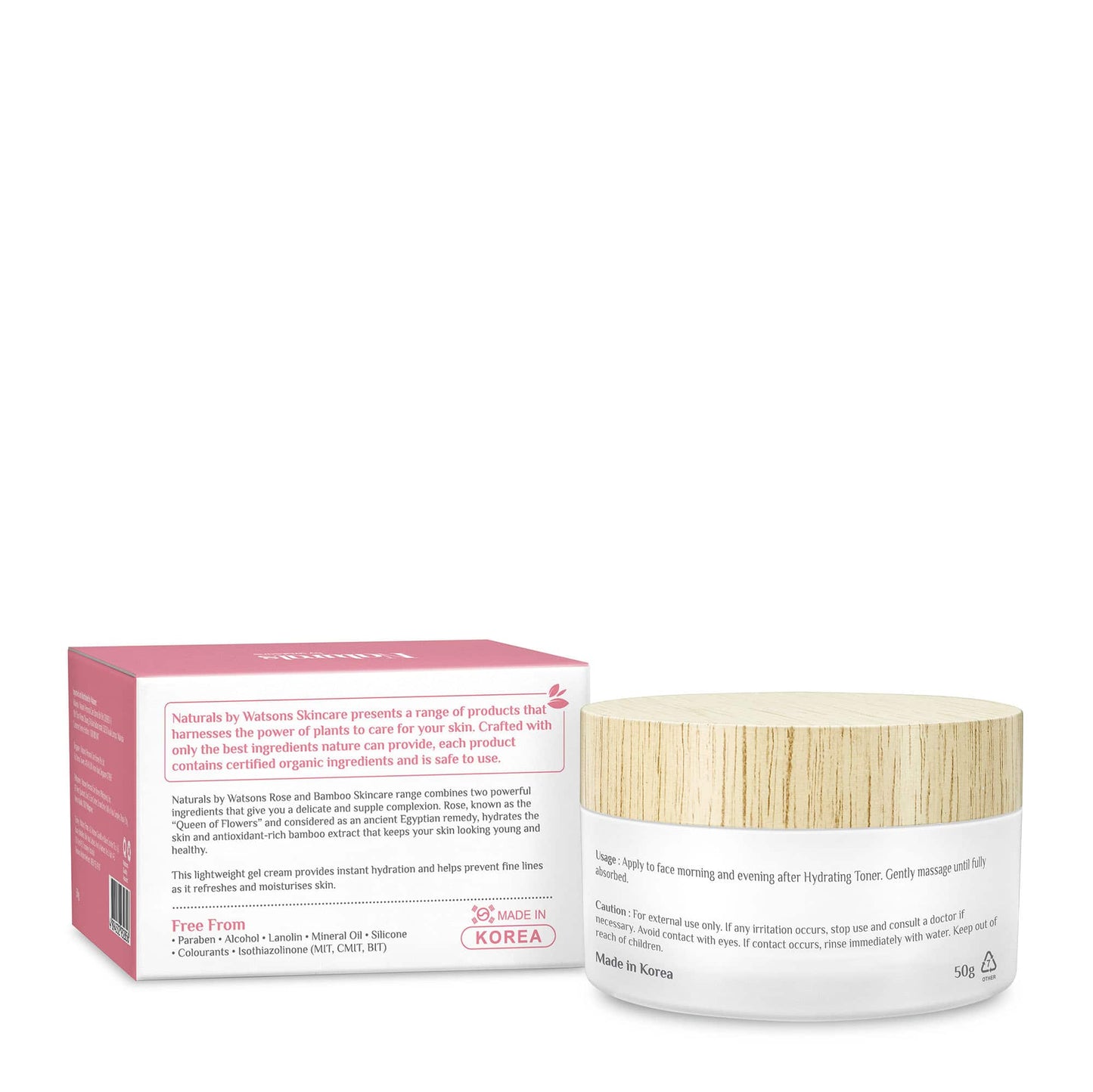 Hydrating Face Gel Cream Rose & Bamboo 50g 50g