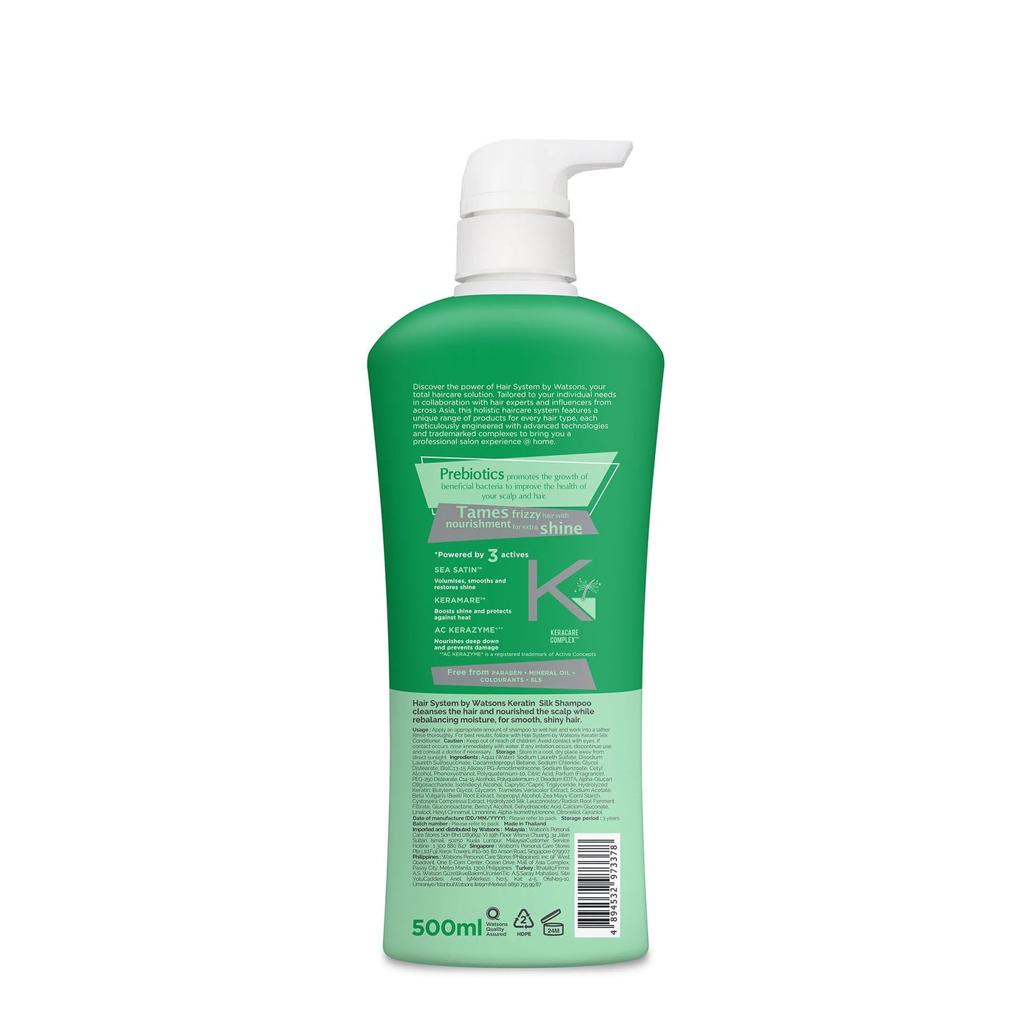 Hair Systems by Watsons Keratin Silk Shampoo 500ml 500ml