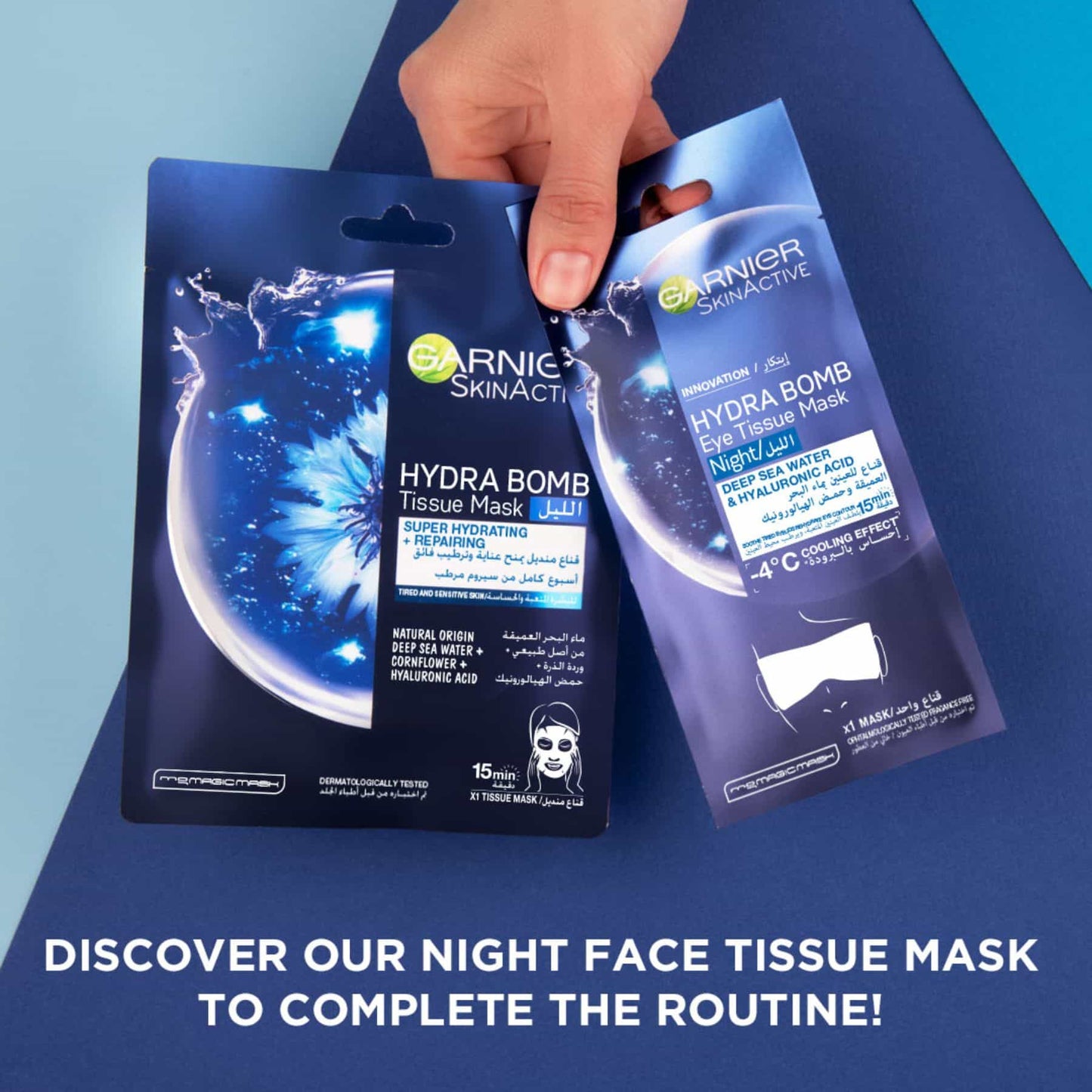 SkinActive Soothe + Rehydrate Night Eye Sheet Mask 2pcs