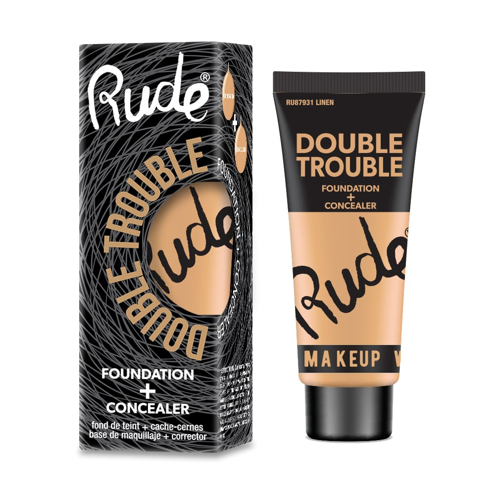 Double Trouble Natural Finish Foundation + Concealer 30ml Linen|30ml