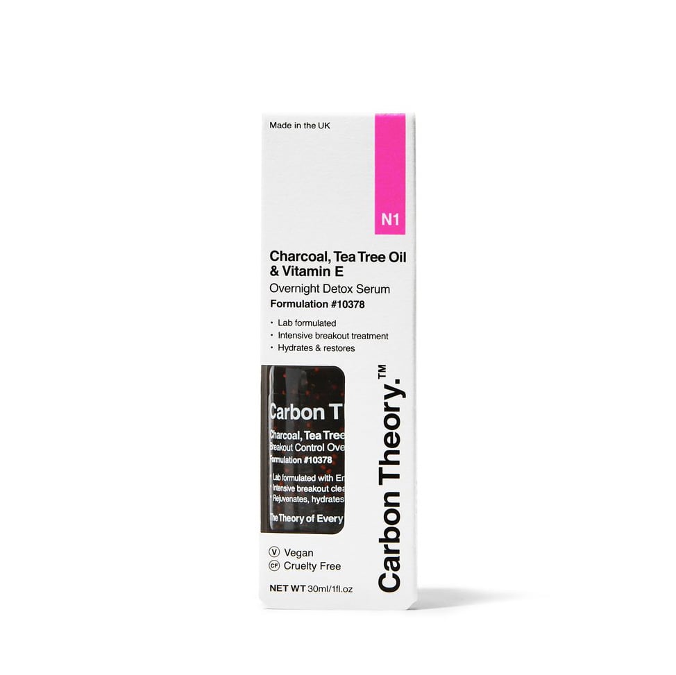 Breakout Control Overnight Detox Serum Charcoal Tea Tree Oil & Vit E 30ml 30ml