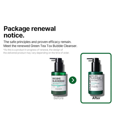 Some By Mi Bye Bye Blackhead 30 Days Miracle Exfoliating Bubble Foam Cleanser Green Tea Tox 120g