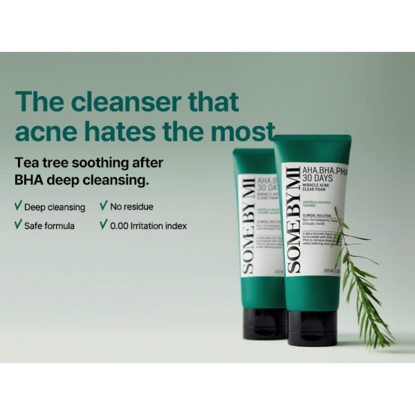 Some By Mi 30 Days Miracle Acne Clear Foam Cleanser AHA-BHA-PHA 100ml