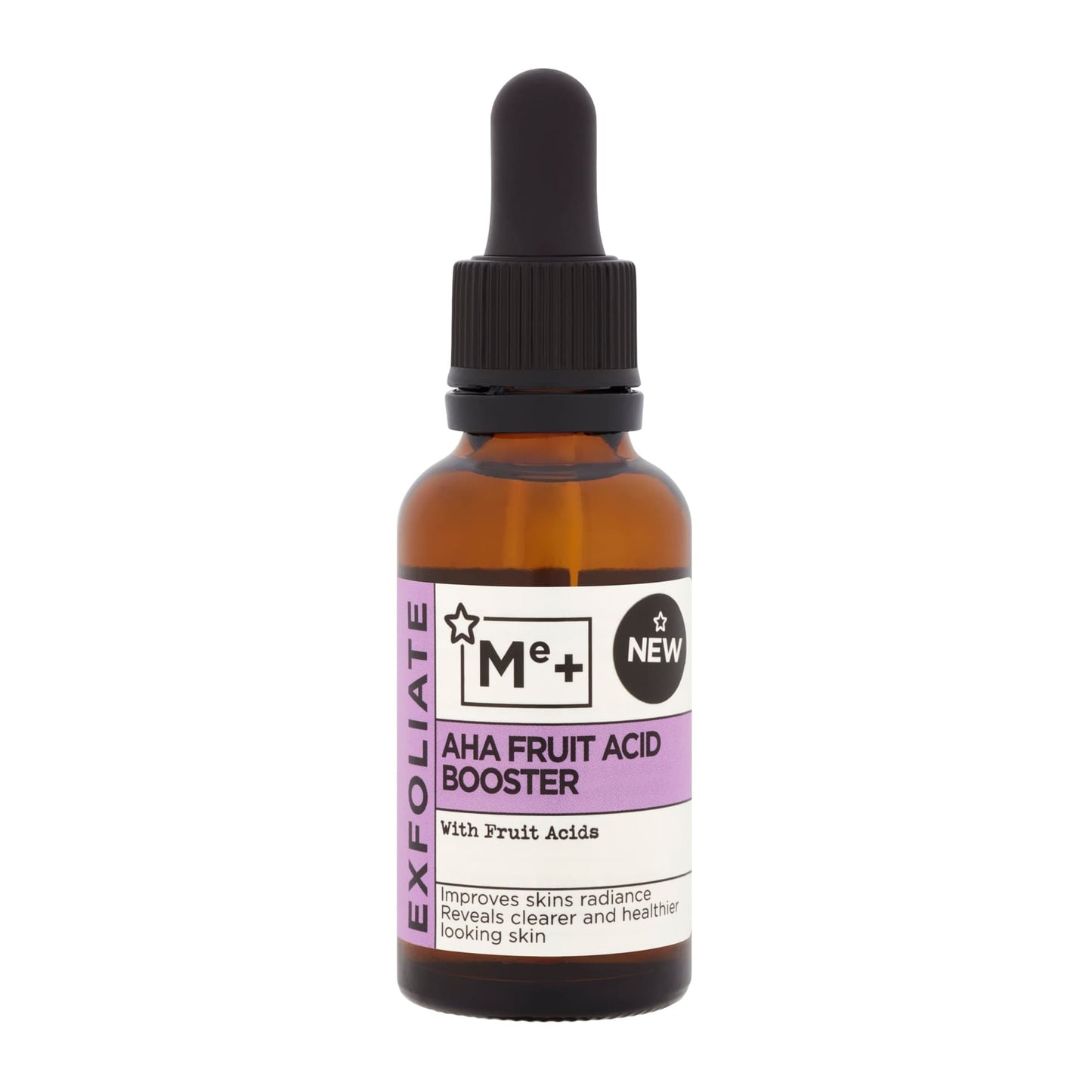 Superdrug Me+ Booster Brightening Face Serum AHA & Fruit Acid 30ml 30ml