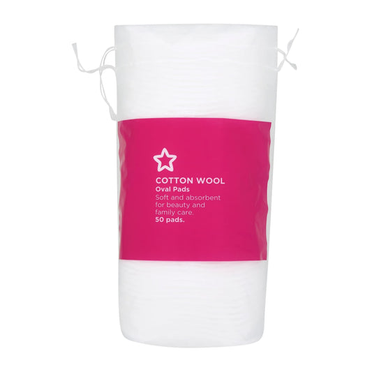 Oval Cotton Wool Puffs 50pcs