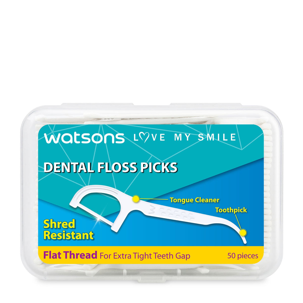 Flat Thread Dental Floss Picks 50s X 3 Boxes 3X50pcs