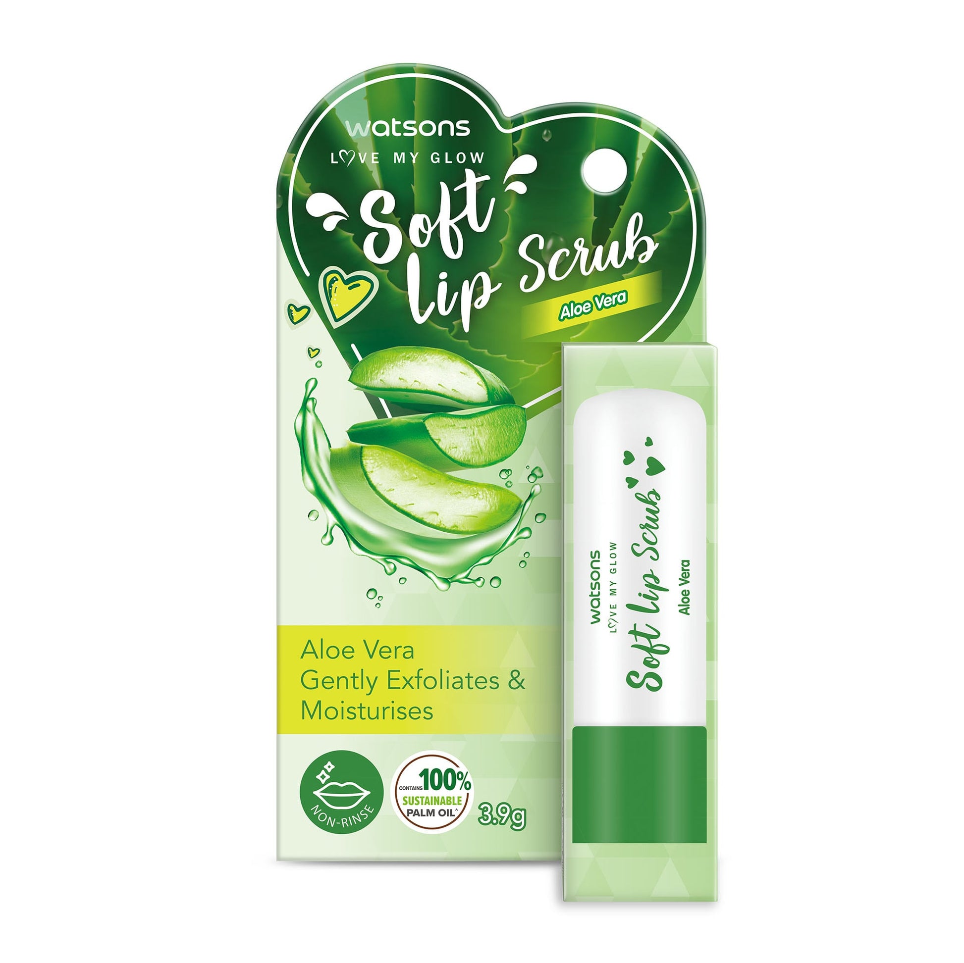 Watsons Soft Lip Scrub Aloe Vera 3.9g 3.9g
