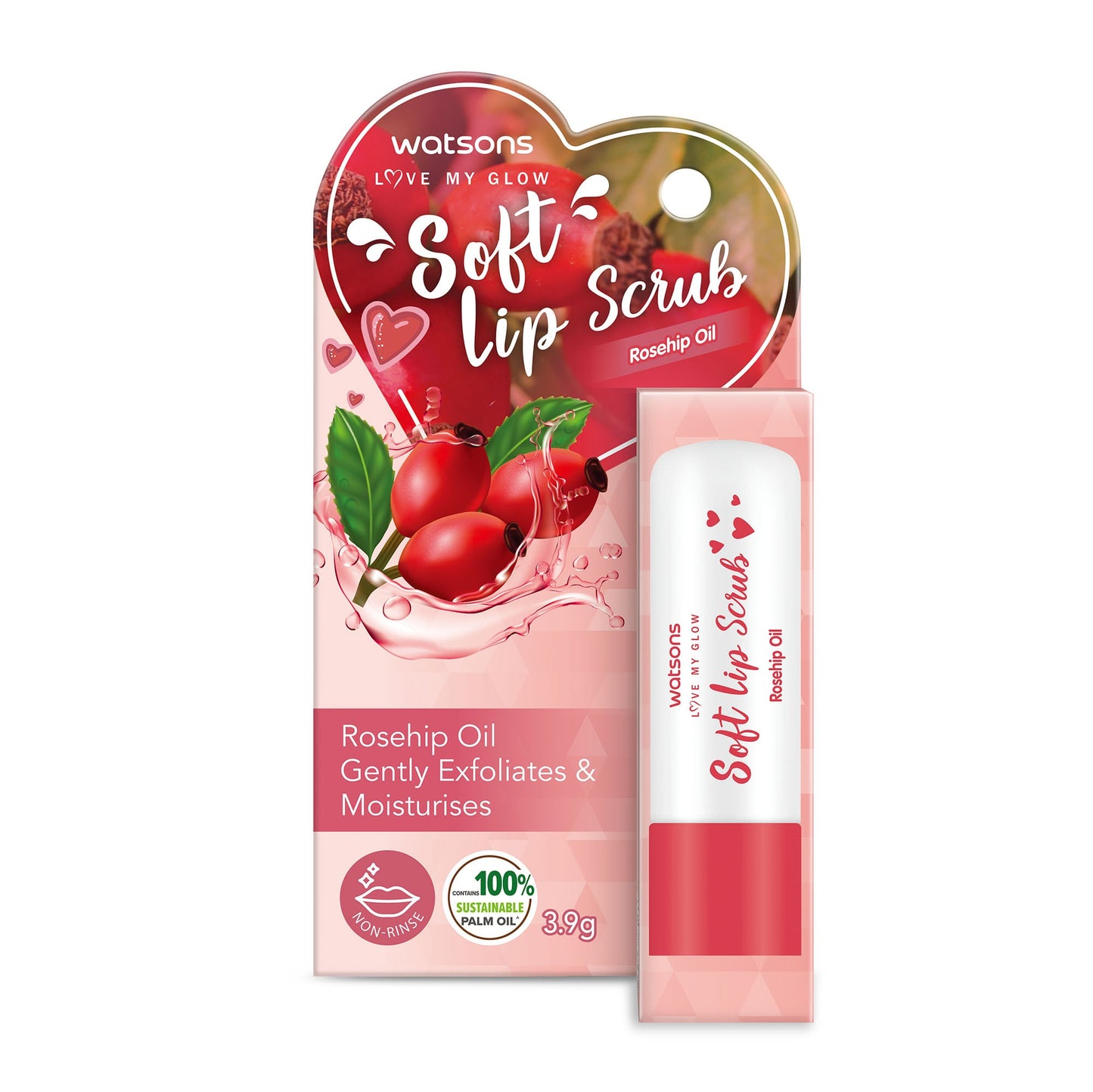 Watsons Soft Lip Scrub Rosehip Oil  3.9g 3.9g