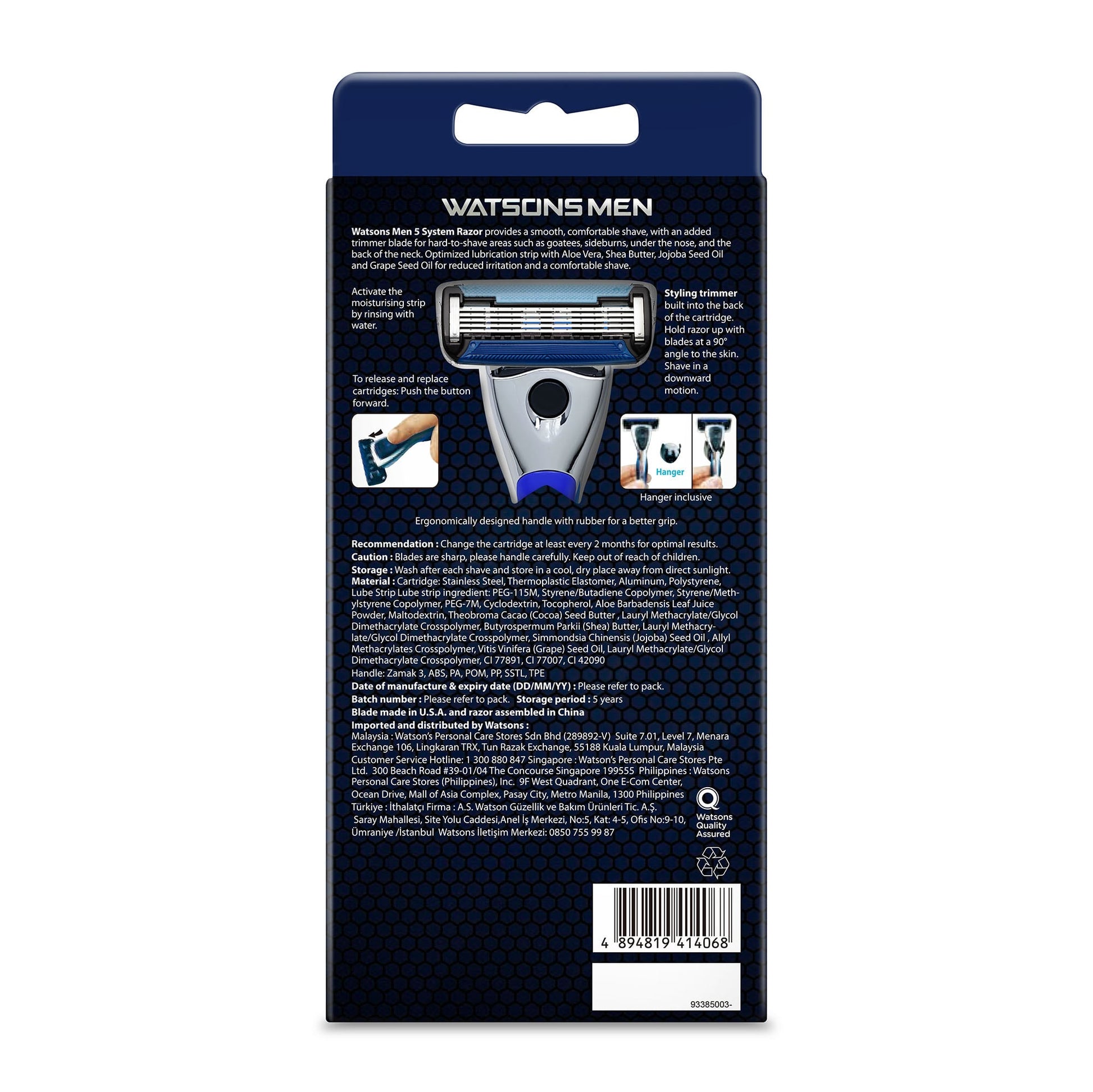 Watsons Men 5-Blade System Razor