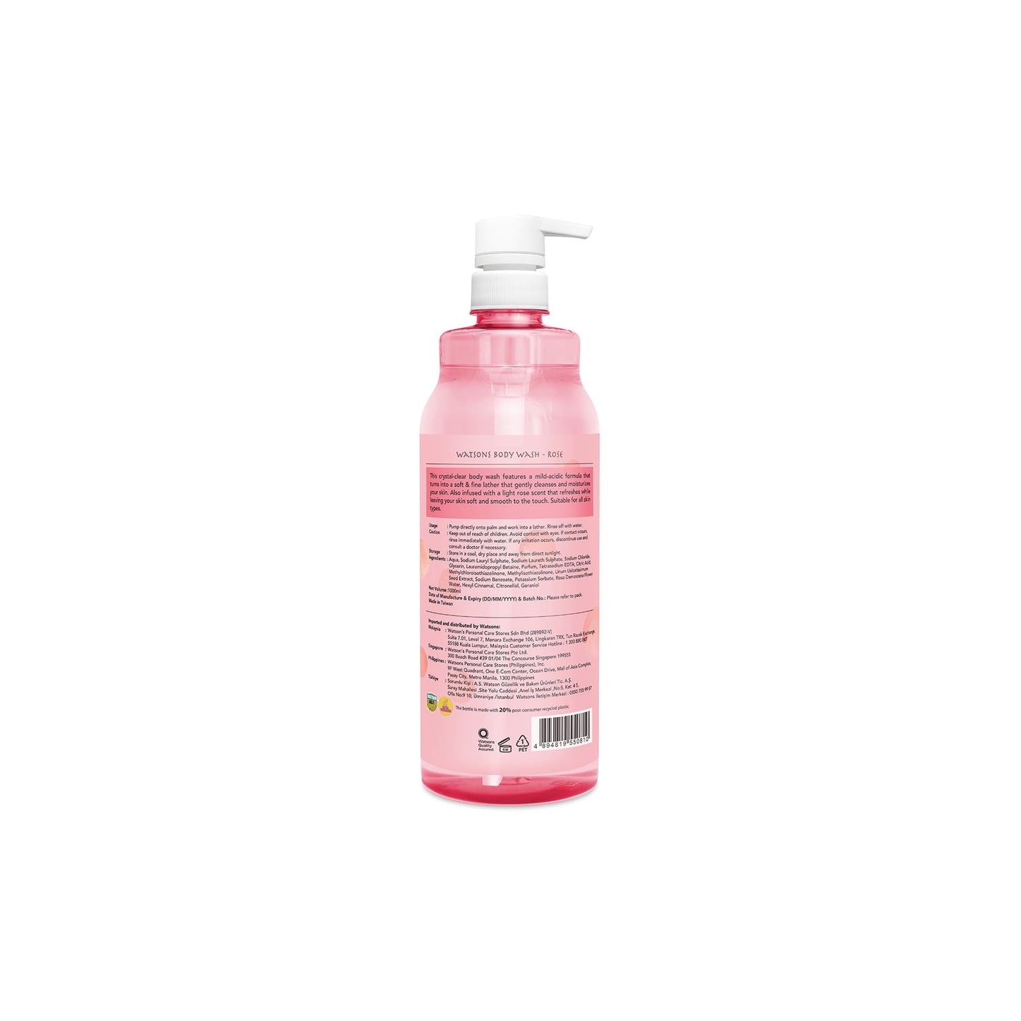 Watsons Rose Body Wash 1000ml