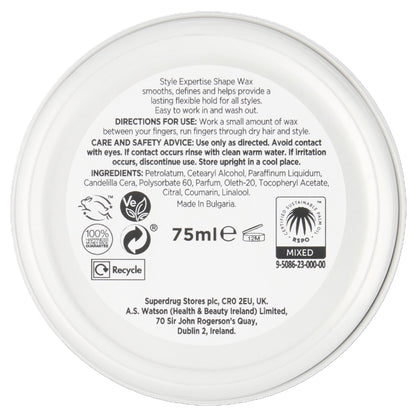 Superdrug Style Expertise Shape Wax 75ml