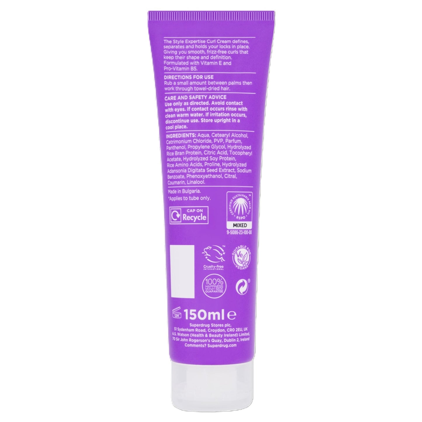 Superdrug Style Expertise Define Curl Cream 150ml