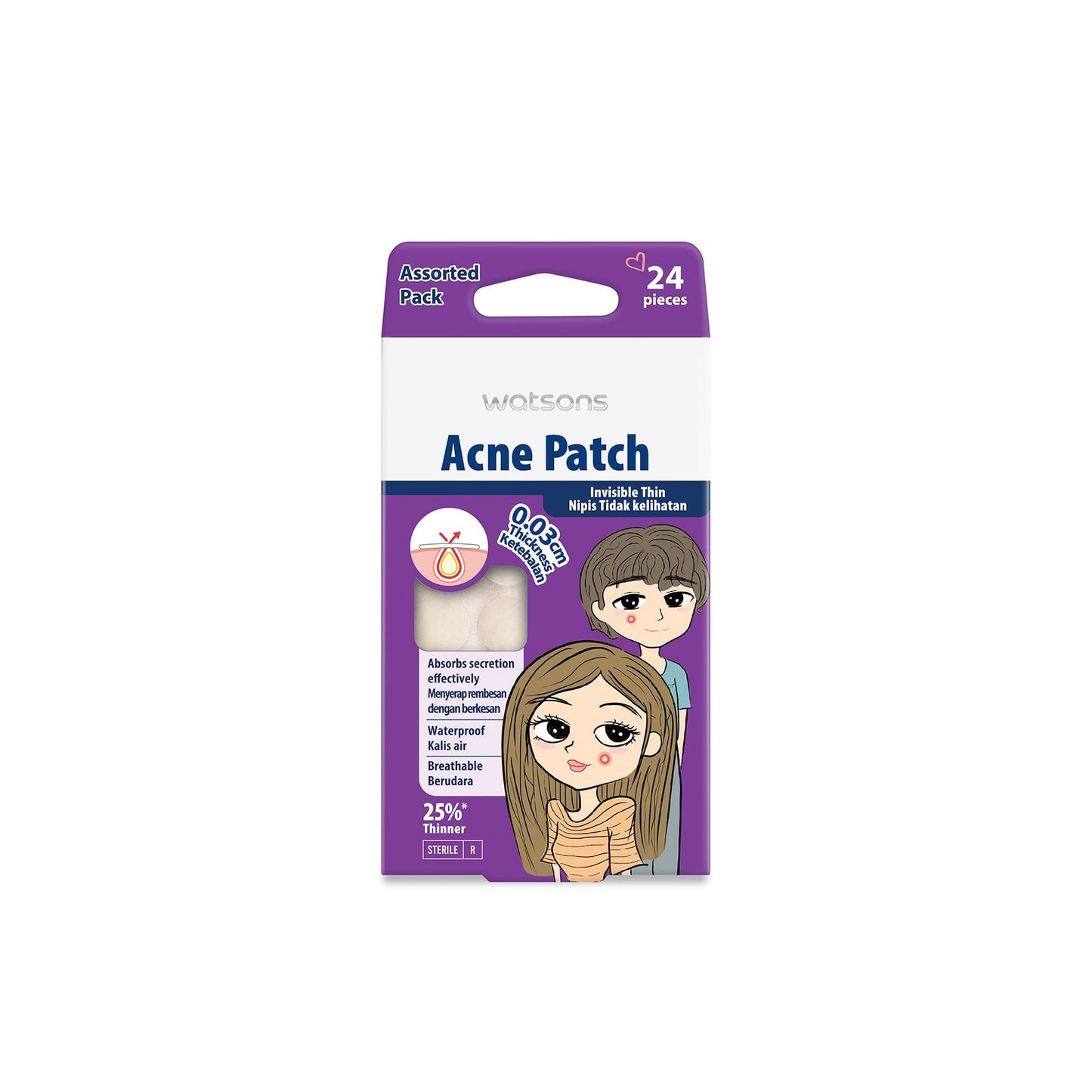 Watsons Acne Patch 0.03cm thickness 24s