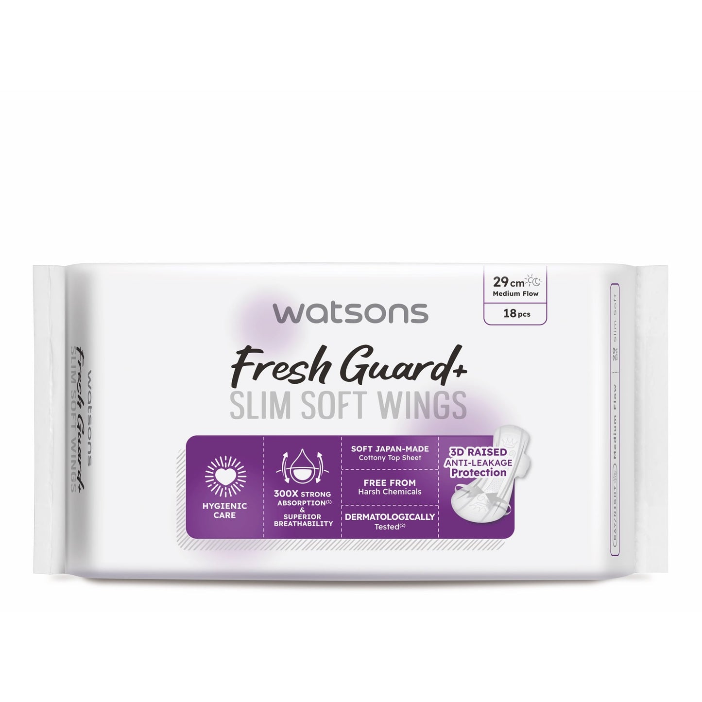 Watsons Fresh Guard+ Slim Soft Wings 29cm 18s