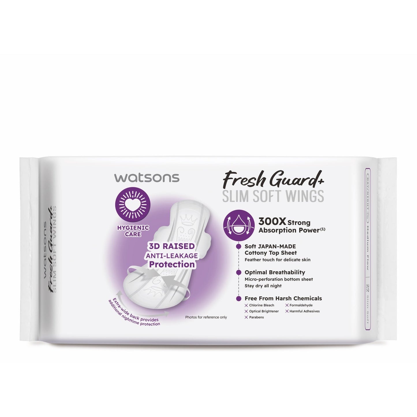 Watsons Fresh Guard+ Slim Soft Wings 29cm 18s