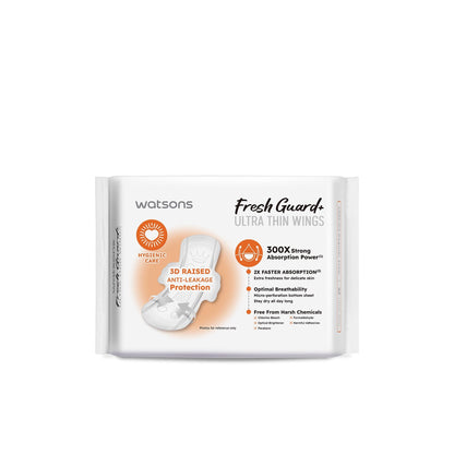 Watsons Fresh Guard+ Ultra Thin Wings (Soft Dry) 23cm 24s