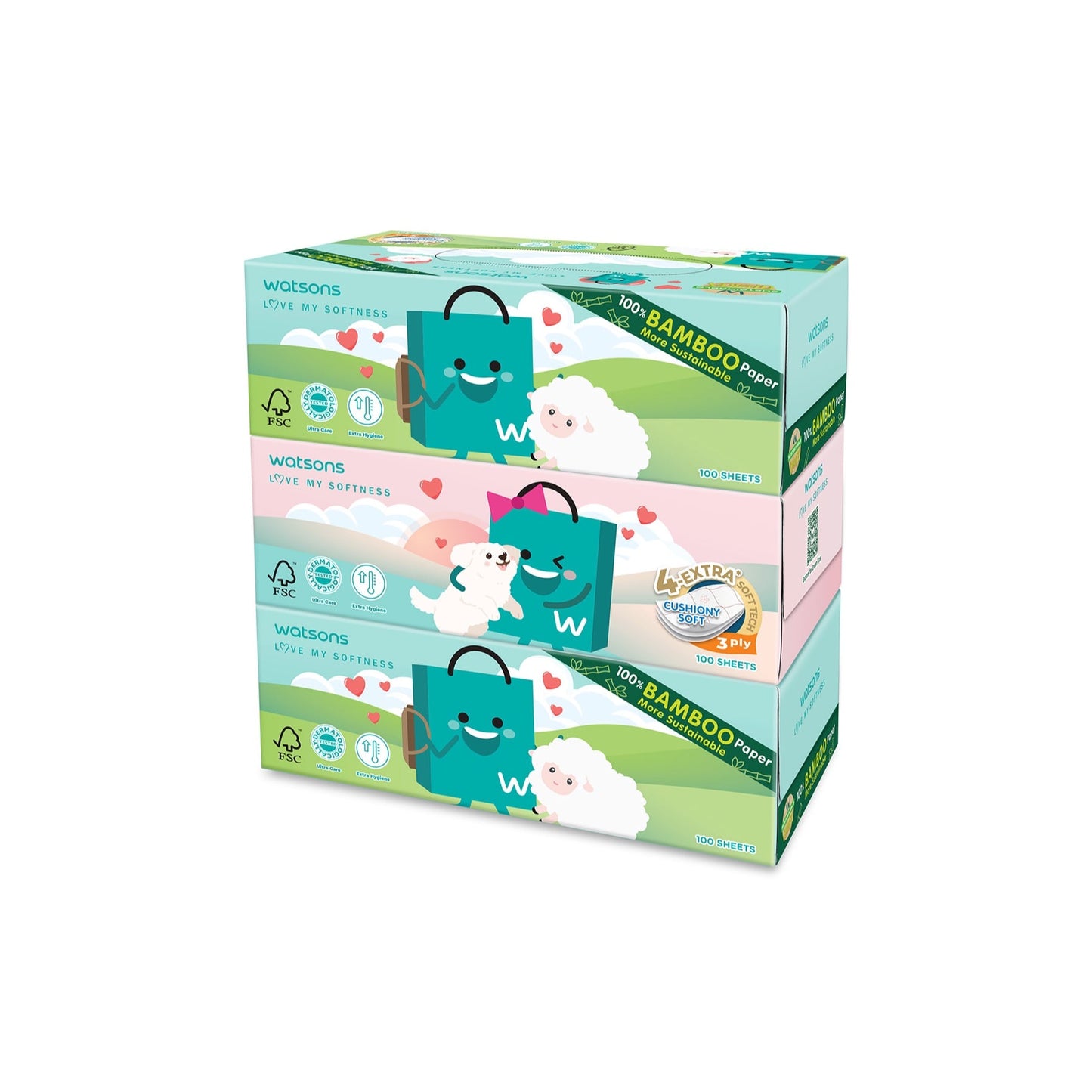 Watsons Watsbag Velvet Facial Tissue Box