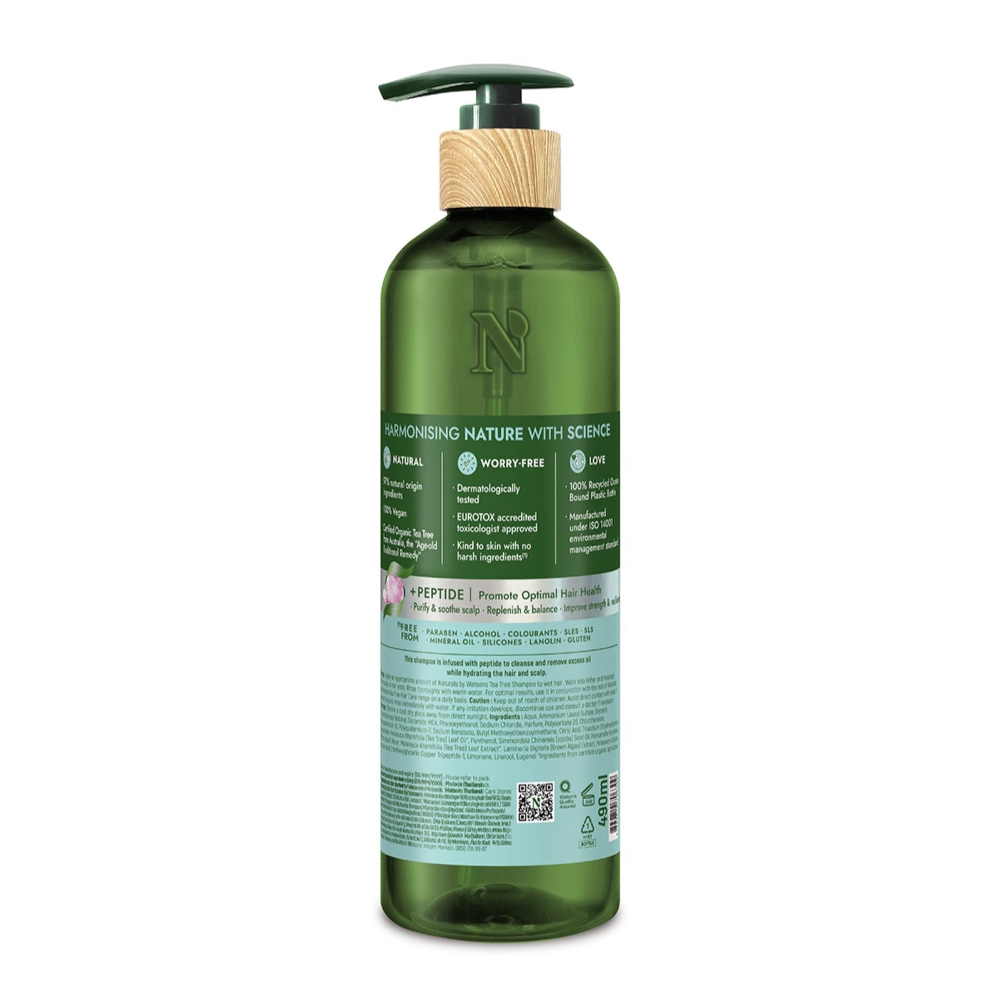 Naturals by Watsons Tea Tree Shampoo 490ml