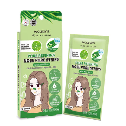 Watsons Pore Refining Nose Pore Strips with Aloe Vera 10pcs