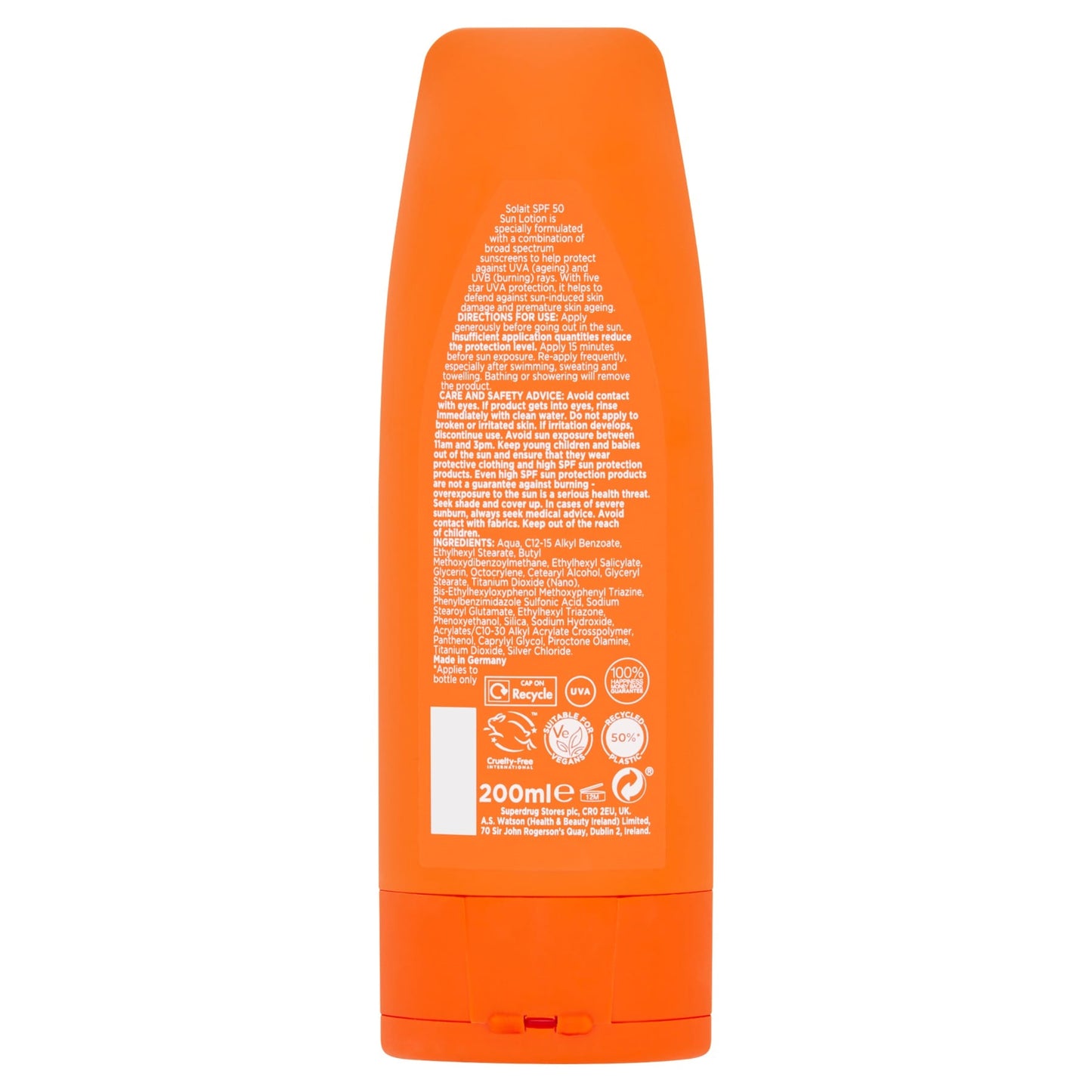 Superdrug Solait Sun Lotion Spf 50 200ml 833877