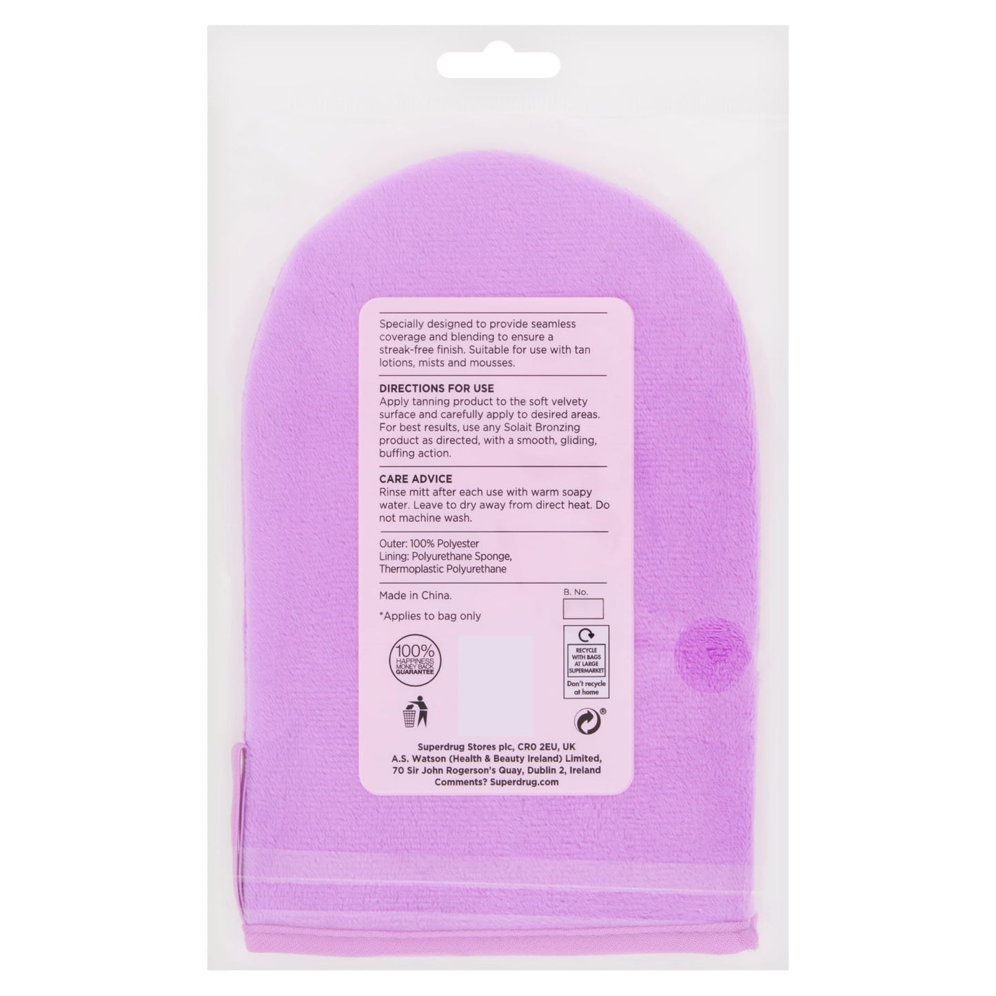 Superdrug Solait Luxury Velvet Mitt