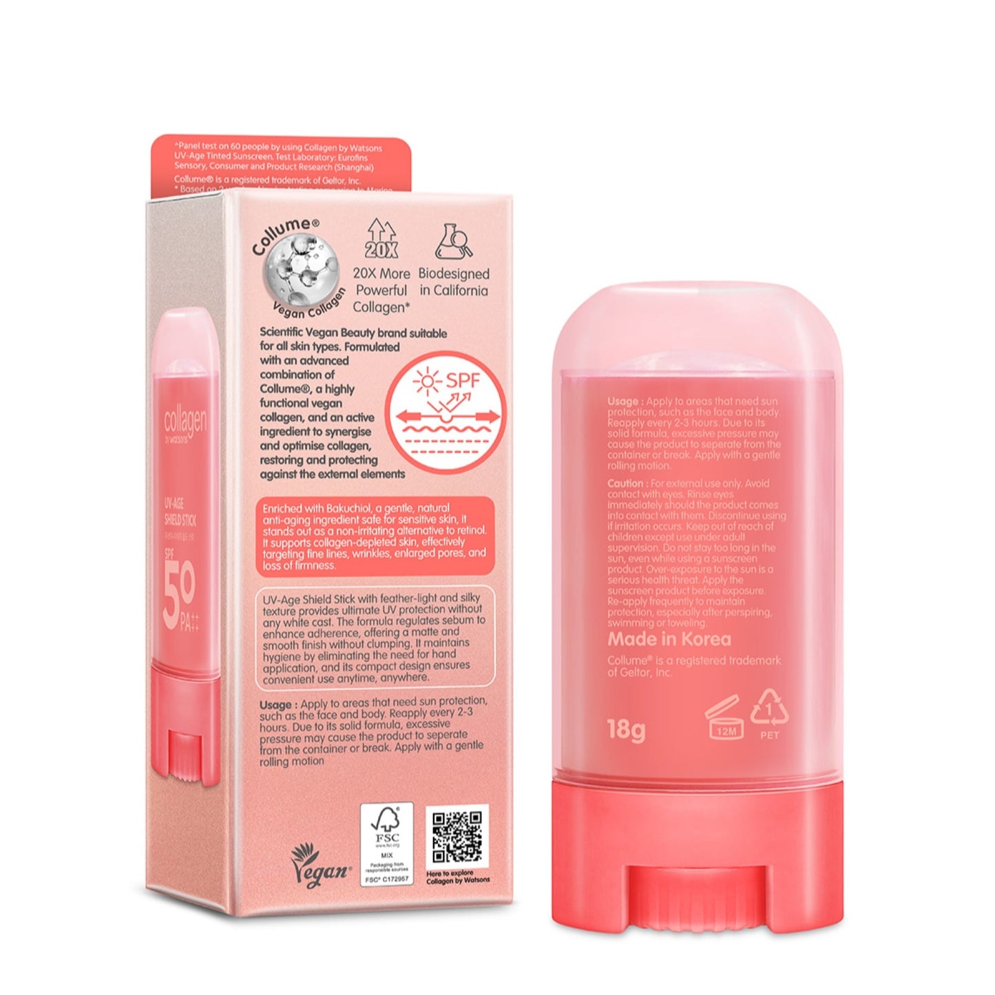 Collagen by Watsons UV-Age Shield Stick SPF 50 PA++++ 18g