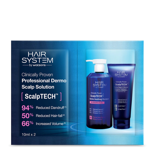 Hair System by Watsons ScalpTech Dermo Shampoo & Conditioner Duo Sachet