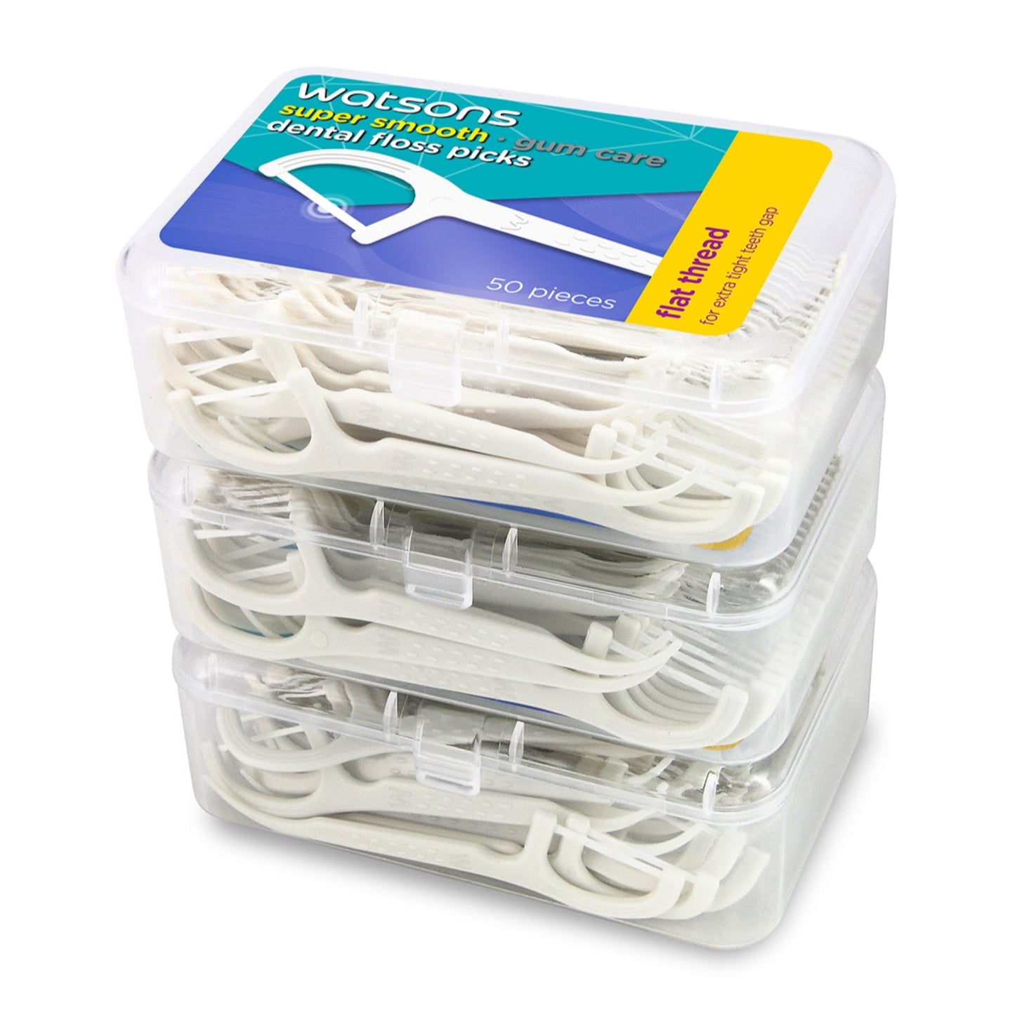 Watsons Super Smooth Flat Thread Dental Floss Picks