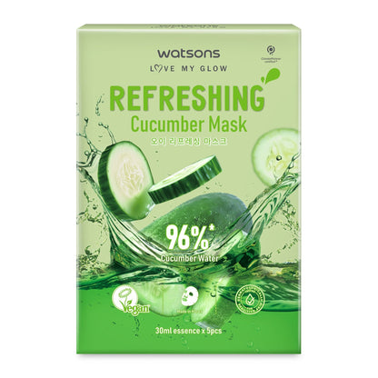 Watsons Refreshing Cucumber Mask 5pcs