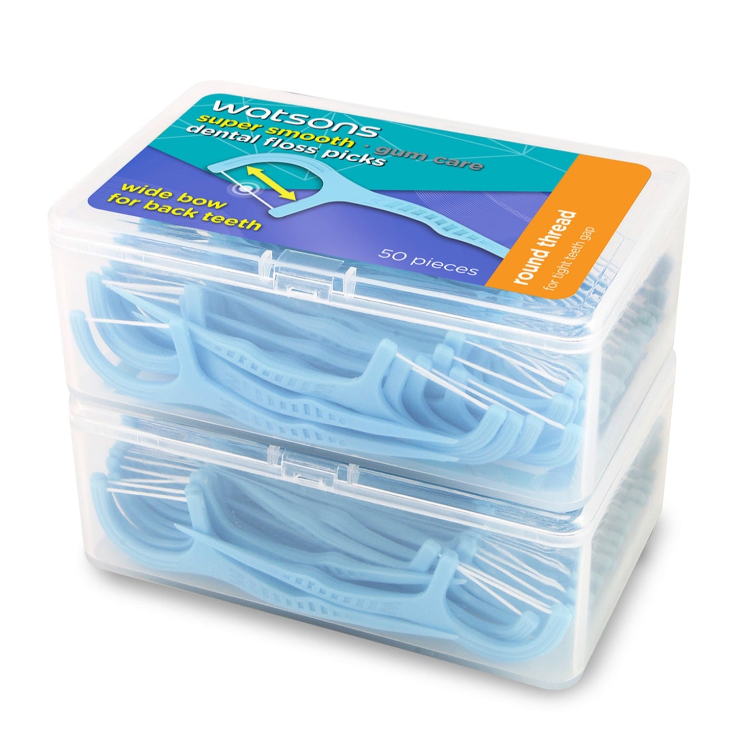 Watsons Super Smooth Round Thread Wide Bow Dental Floss Picks