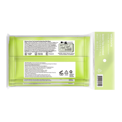 Watsons Green Tea Scented Invigorating Wet Wipes