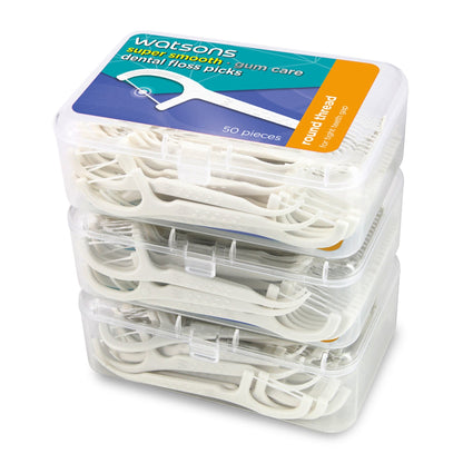 Watsons Super Smooth Round Thread Dental Floss Picks