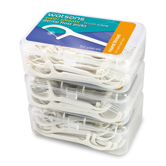 Watsons Super Smooth Round Thread Dental Floss Picks