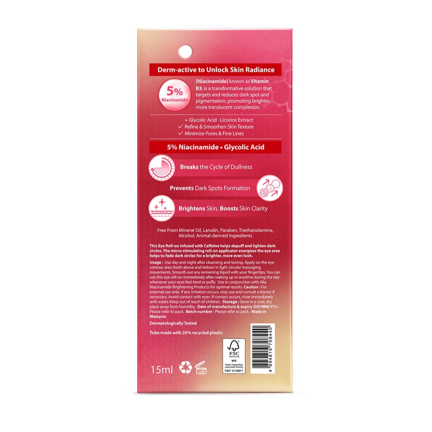 Alia Radiance Facial Serum Mask