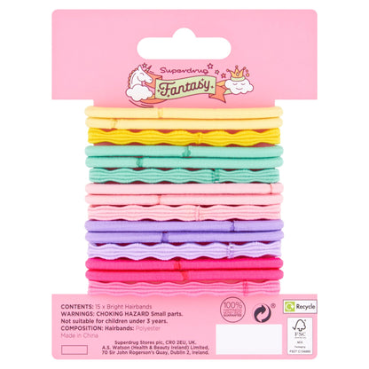 Superdrug Fantasy Hairbands Elastic Bright