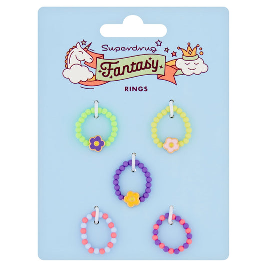 Superdrug Fantasy Bead Rings 5 Pack