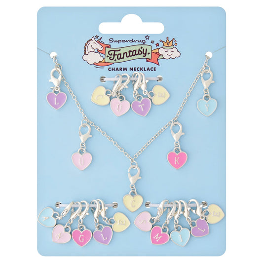 Superdrug Fantasy Charm Necklace Love Hearts