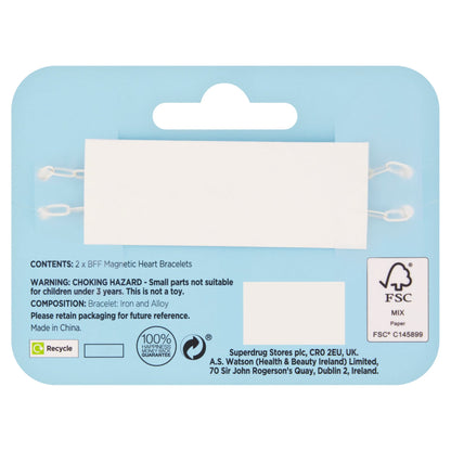 Superdrug Fantasy Bff Magnet Heart Bracelet X2